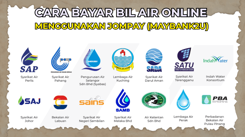 Cara Bayar Bil Air Online Menggunakan JomPay (Maybank2u)
