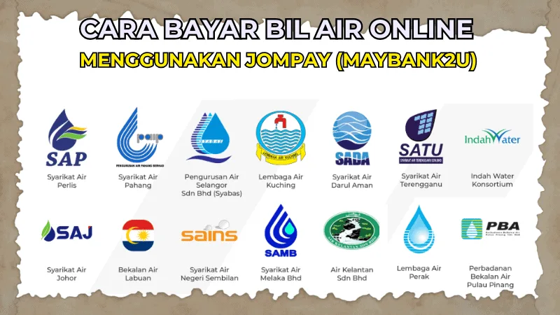 Cara Bayar Bil Air Online Menggunakan JomPay (Maybank2u)