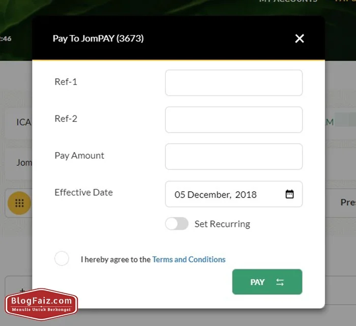 cara bayar bil air online