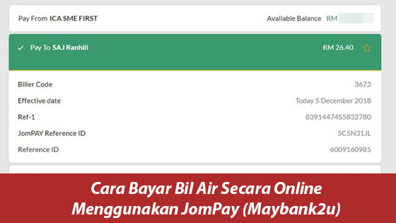 Bayar bil air selangor