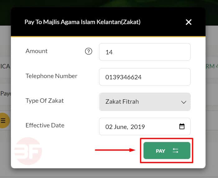 bayar zakat online