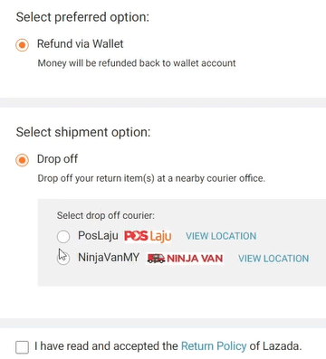 cara return barang lazada