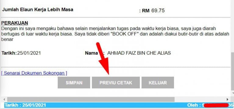Cara Buat Tuntutan Kerja Lebih Masa Melalui HRMIS