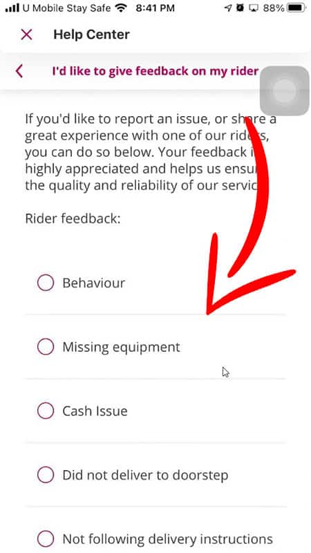 complain foodpanda