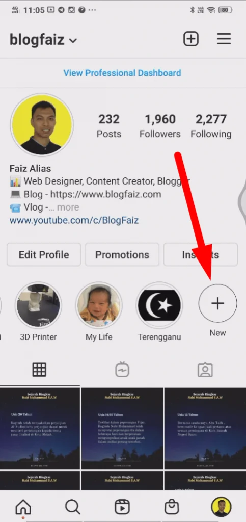 buat highlight story instagram