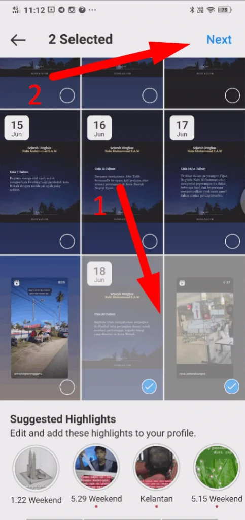 buat highlight story instagram