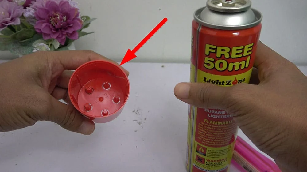 cara mengisi gas lighter