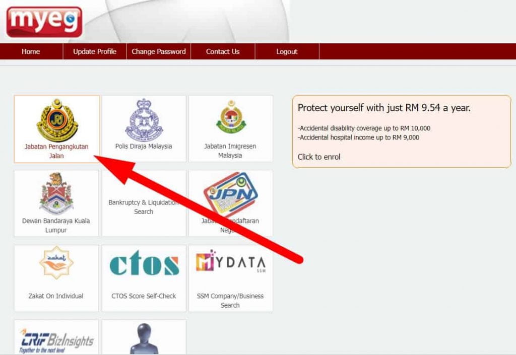 cara renew roadtax online