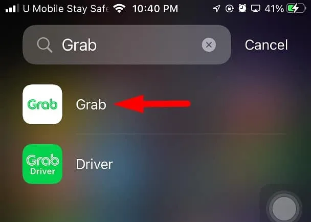 cara order grab car