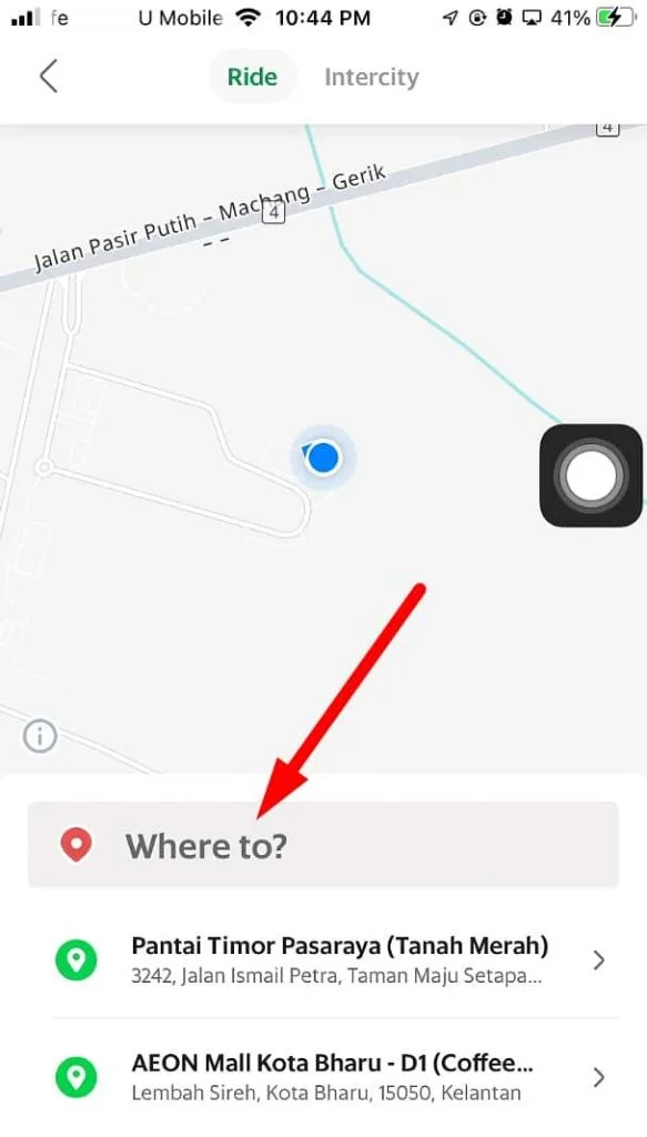cara order grab car
