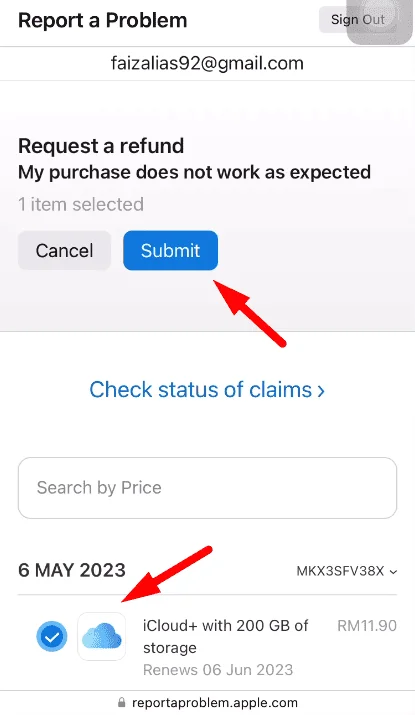 cara refund app store