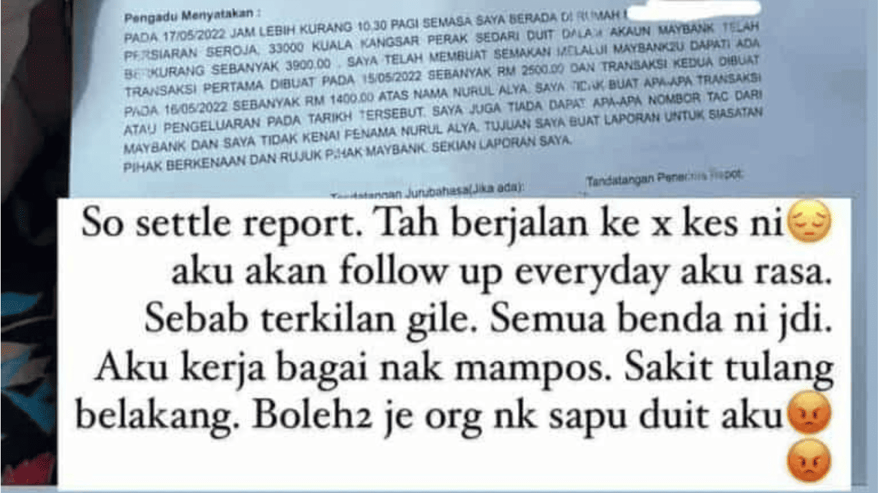 Kisah Duit Kena Kebas Dengan Pekerja Dan Dapatkan Semula Wang