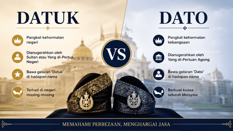 Apakah Perbezaan Datuk dan Dato?
