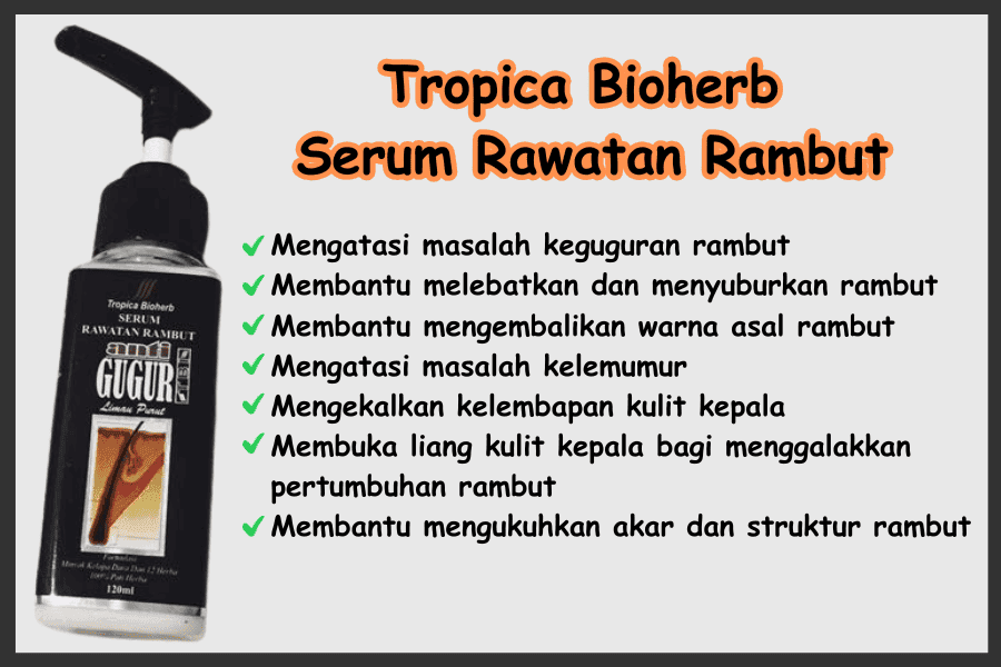 tropica bioherb serum rawatan rambut