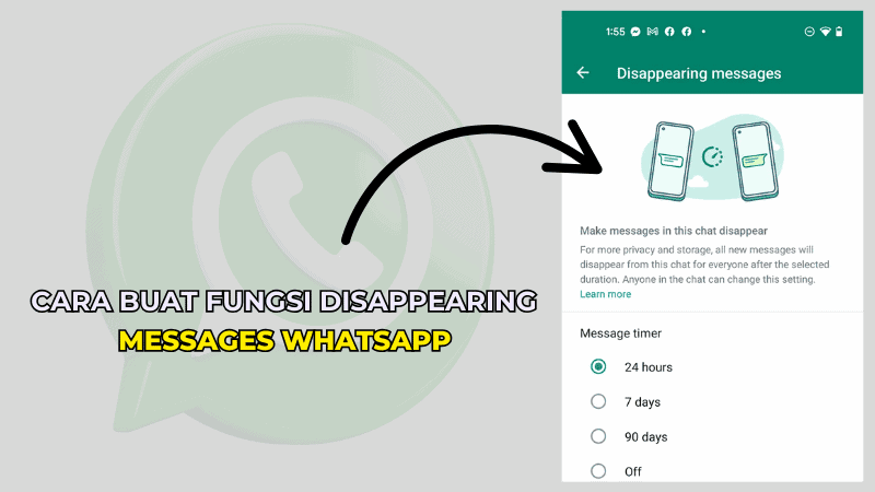 Cara Buat Fungsi Disappearing Messages WhatsApp