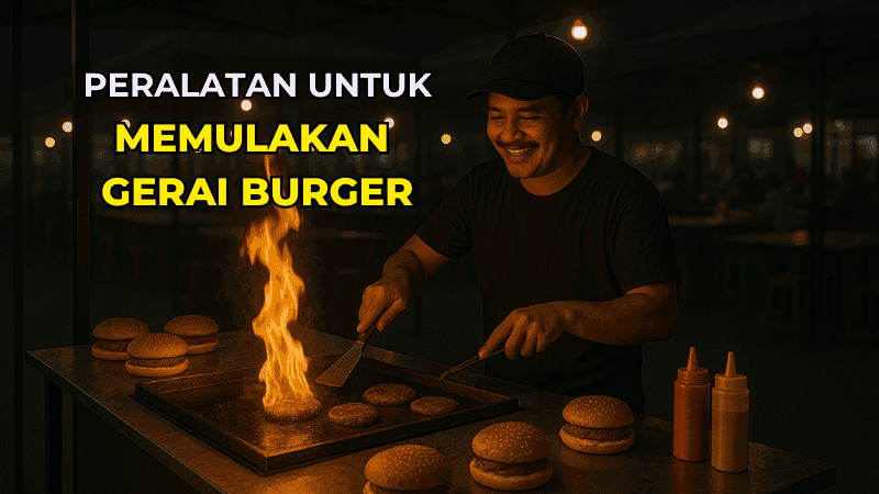 peralatan wajib untuk memulakan gerai burger