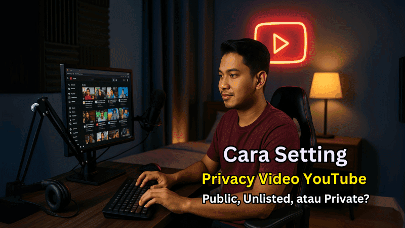 cara setting privacy video youtube