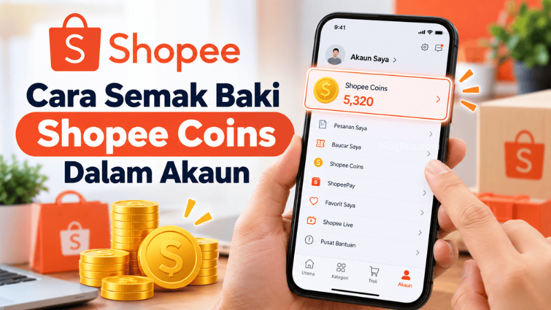 Cara Semak Baki Shopee Coins Dalam Akaun