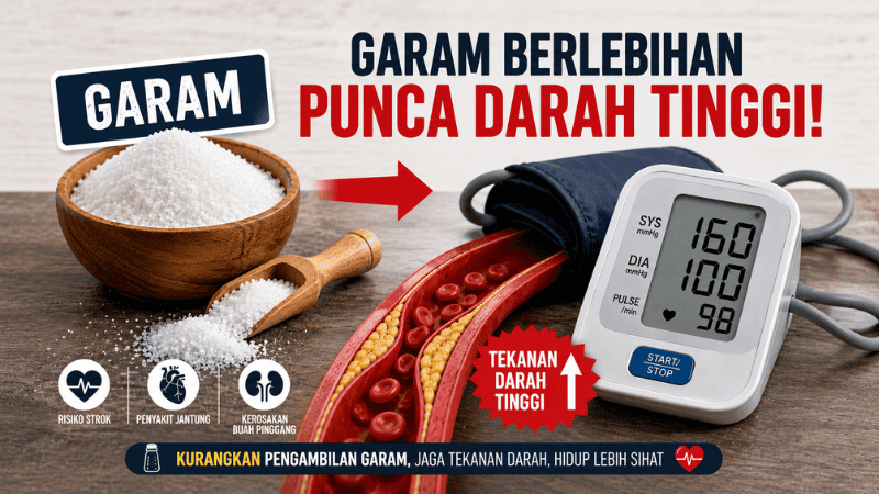 Kesan Garam Berlebihan Terhadap Tekanan Darah Tinggi