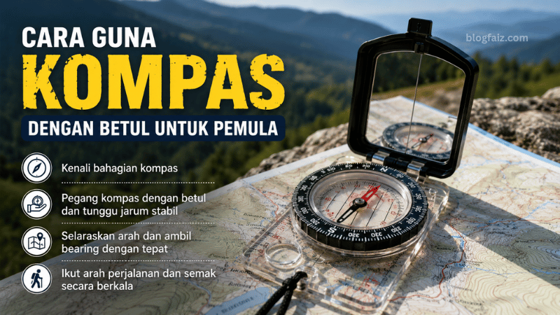 Cara Guna Kompas Dengan Betul Untuk Pemula