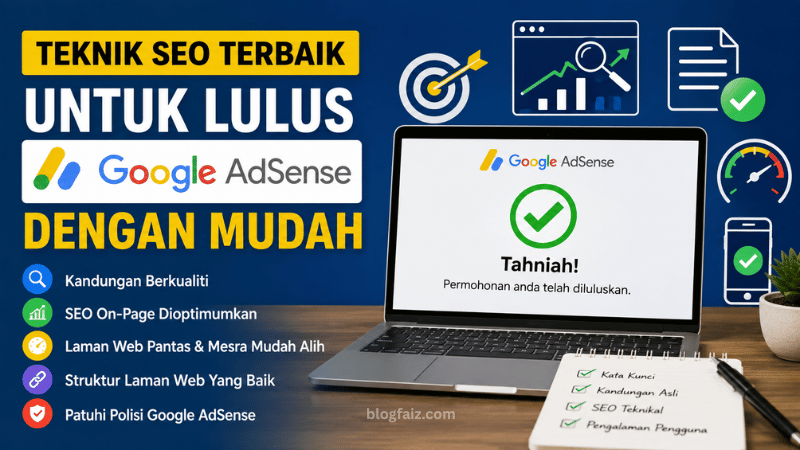 Teknik SEO Terbaik Untuk Lulus Google AdSense Dengan Mudah