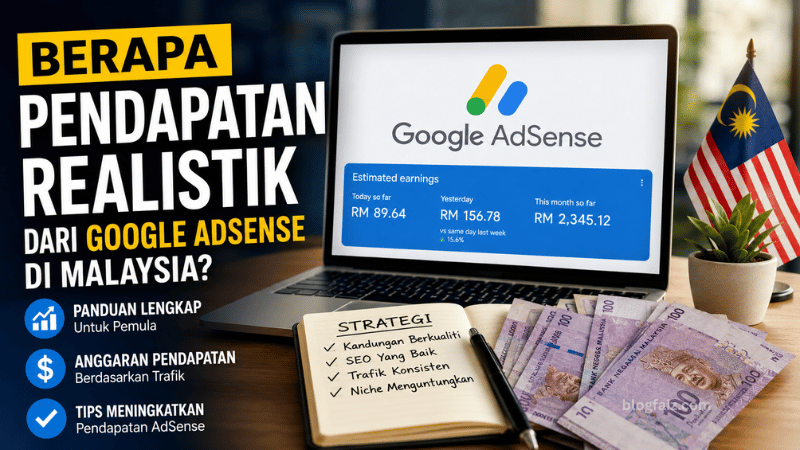 Berapa Pendapatan Realistik Dari Google AdSense di Malaysia
