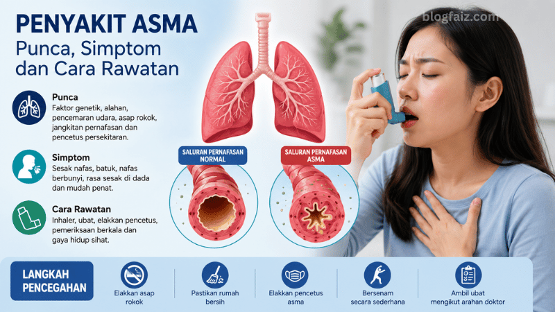 Penyakit Asma: Punca, Simptom dan Cara Rawatan