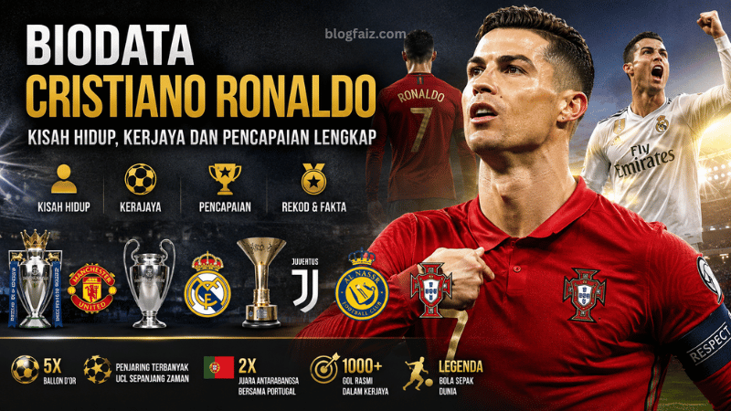 Biodata Cristiano Ronaldo: Kisah Hidup, Kerjaya dan Pencapaian Lengkap