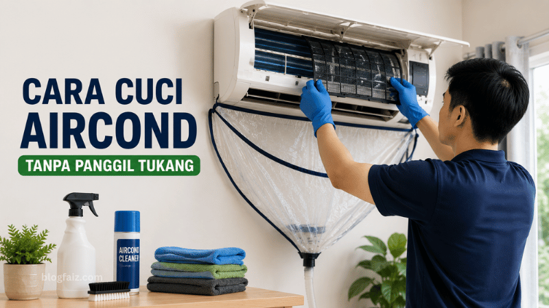 Cara Cuci Aircond Tanpa Panggil Tukang: Panduan Lengkap, Mudah dan Jimat
