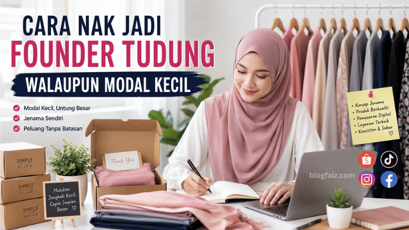Cara Nak Jadi Founder Tudung Walaupun Modal Kecil