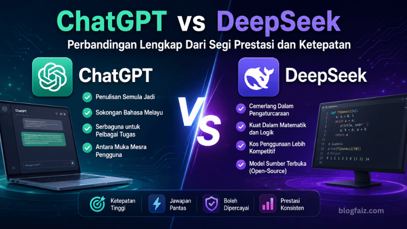 ChatGPT vs DeepSeek: Perbandingan Lengkap Dari Segi Prestasi dan Ketepatan