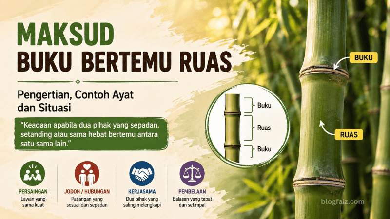 Maksud Buku Bertemu Ruas: Pengertian, Contoh Ayat dan Situasi