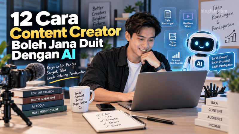 12 Cara Content Creator Boleh Jana Duit Dengan AI
