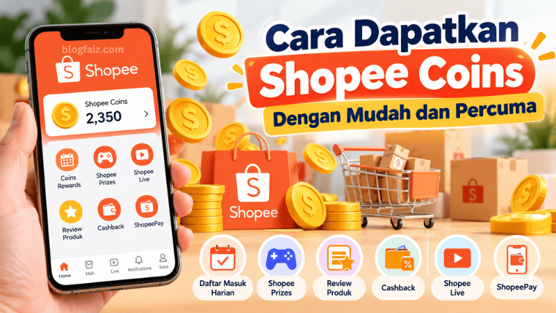 Cara Dapatkan Shopee Coins Dengan Mudah dan Percuma