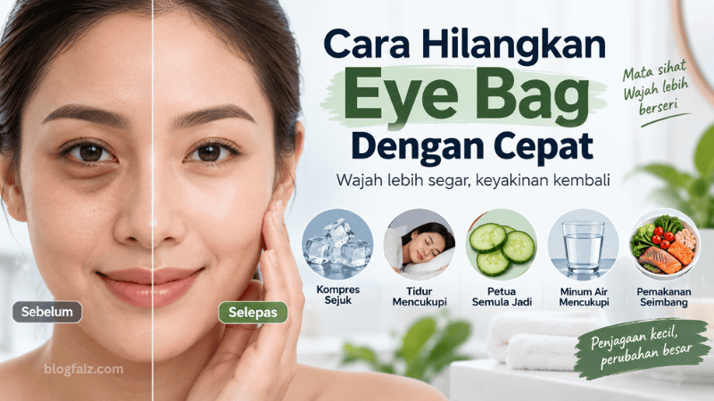 Cara Hilangkan Eye Bag Dengan Cepat: 10 Cara Mudah dan Berkesan