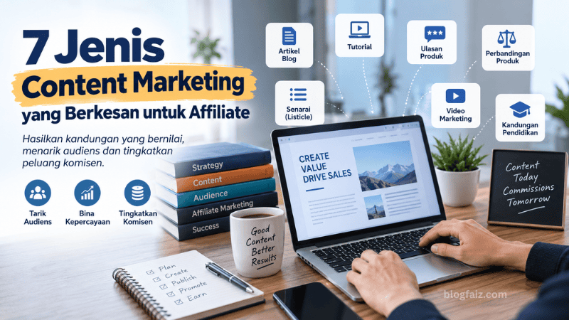 7 Jenis Content Marketing yang Berkesan untuk Affiliate