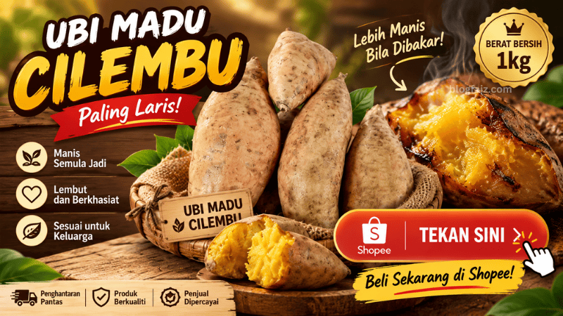 cara buat ubi bakar madu