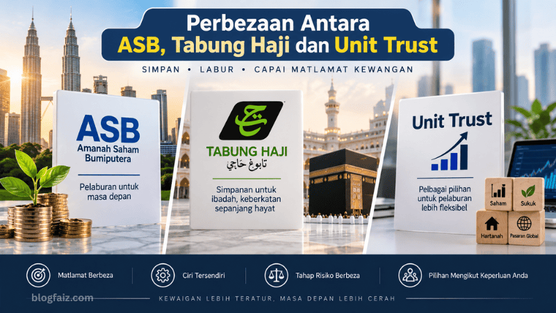 Perbezaan Antara ASB, Tabung Haji dan Unit Trust
